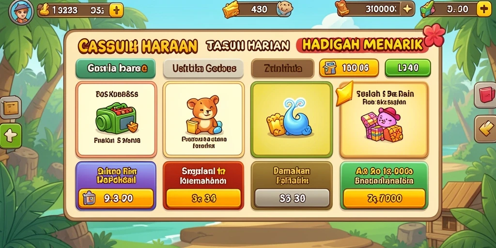 Menampilkan tampilan antarmuka yang menarik dalam permainan.